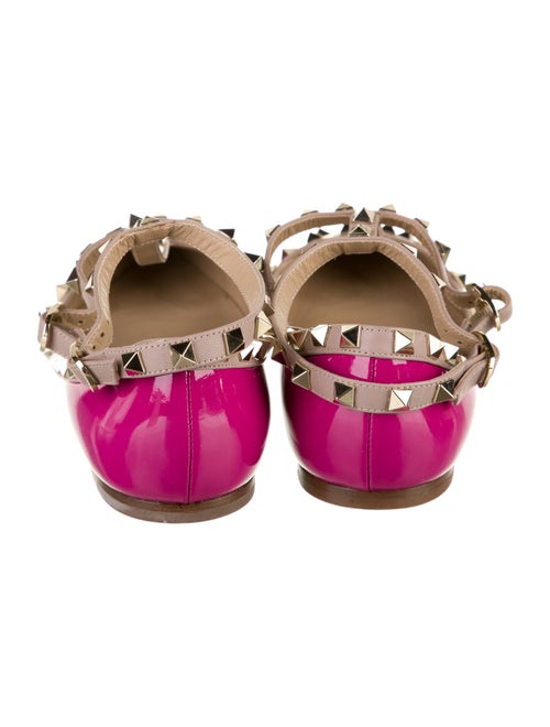 Valentino Rockstud Accents Patent Leather Ballet Flats