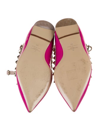 Valentino Rockstud Accents Patent Leather Ballet Flats