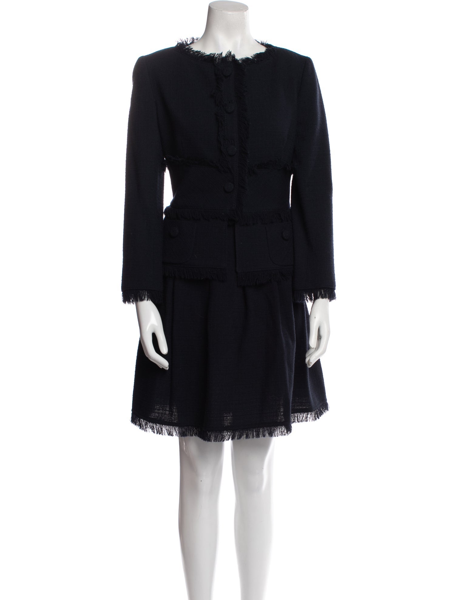 Valentino Virgin Wool Skirt Suit