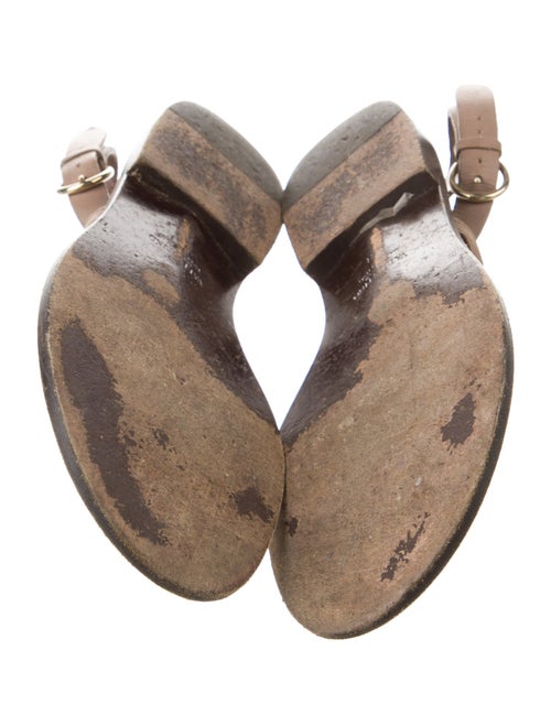 Valentino Leather T-Strap Sandals