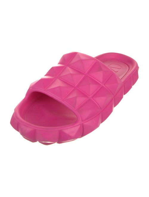 Valentino Rockstud Accents Rubber Slides
