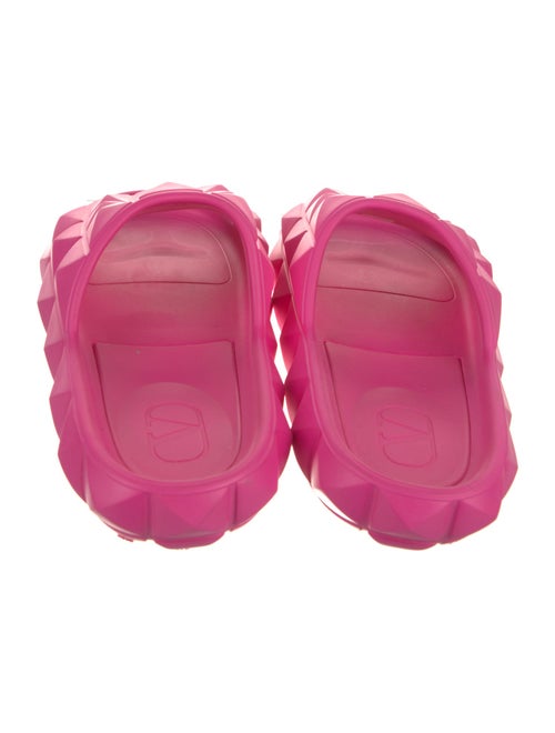 Valentino Rockstud Accents Rubber Slides