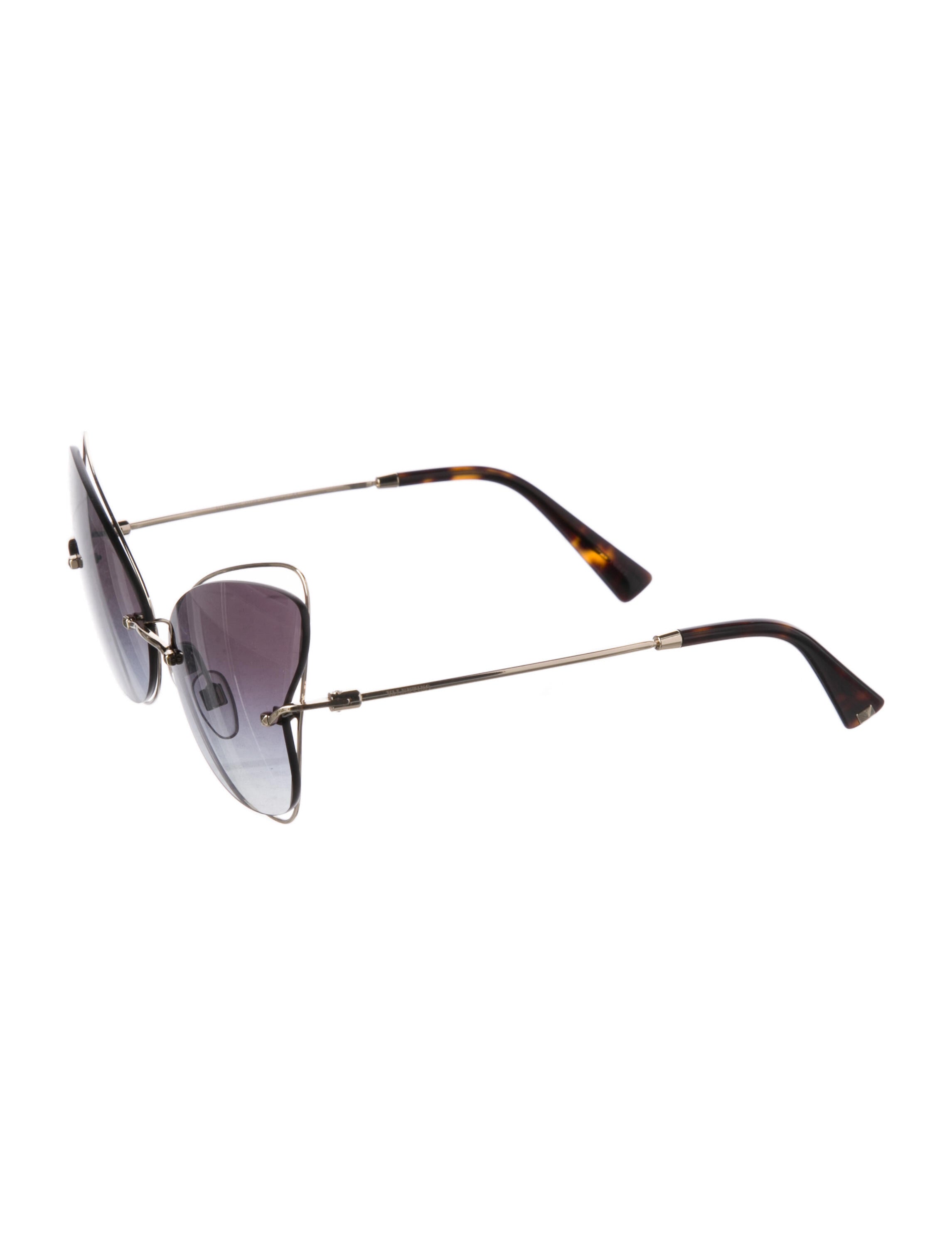 Valentino Rockstud Accents Oversize Sunglasses