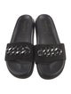 Valentino Suede Chain-Link Accents Slides