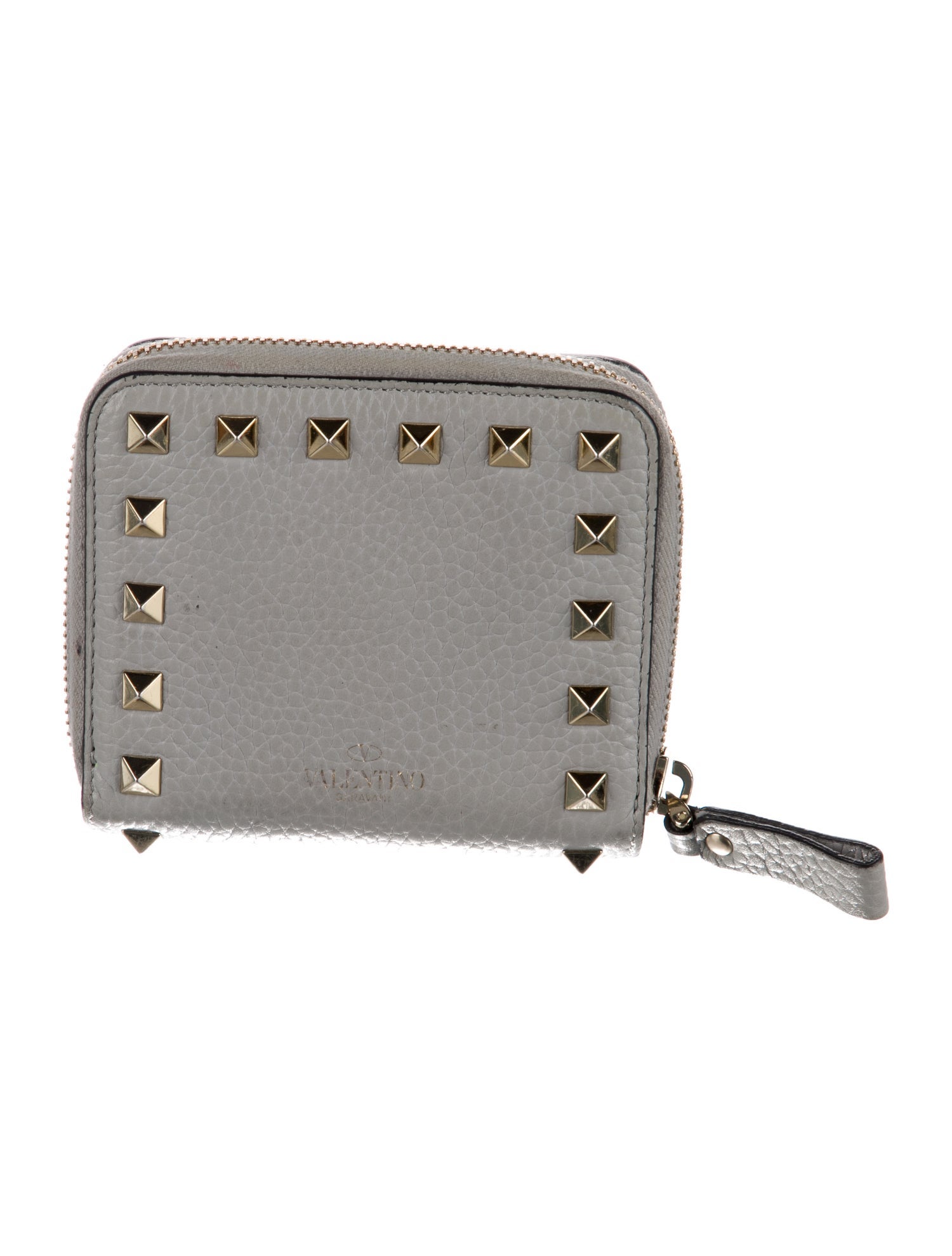 Valentino Leather Printed Compact Wallet
