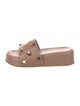 Valentino Rockstud Accents Leather Slides