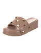 Valentino Rockstud Accents Leather Slides