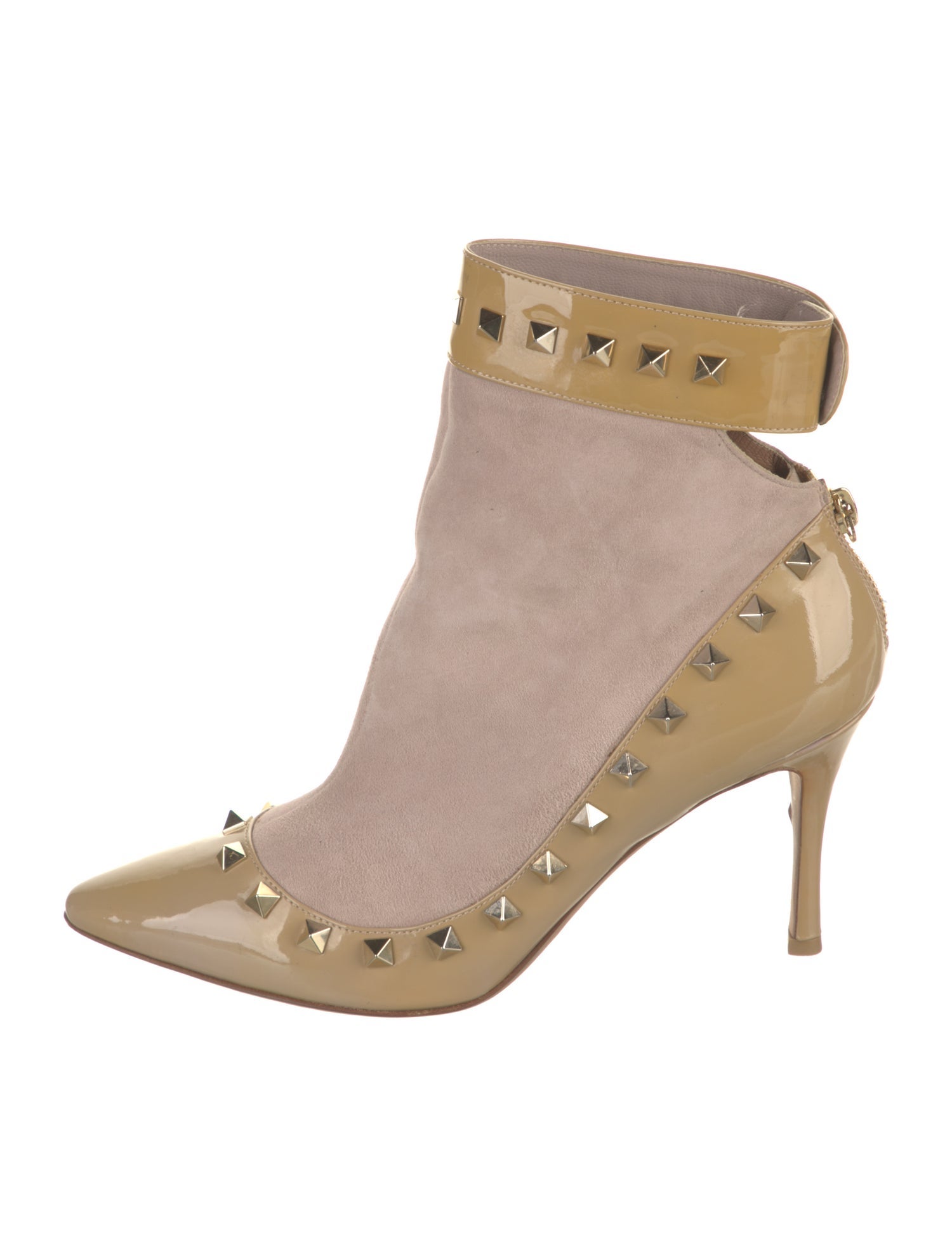 Valentino Rockstud Accents Suede Boots