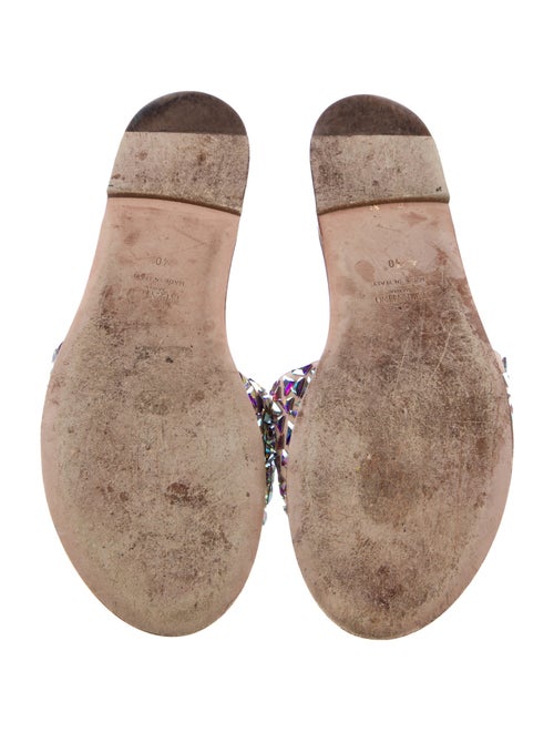 Valentino Suede Printed Slides