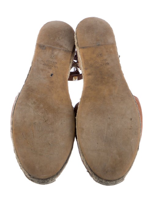 Valentino Rockstud Accents Leather Espadrilles