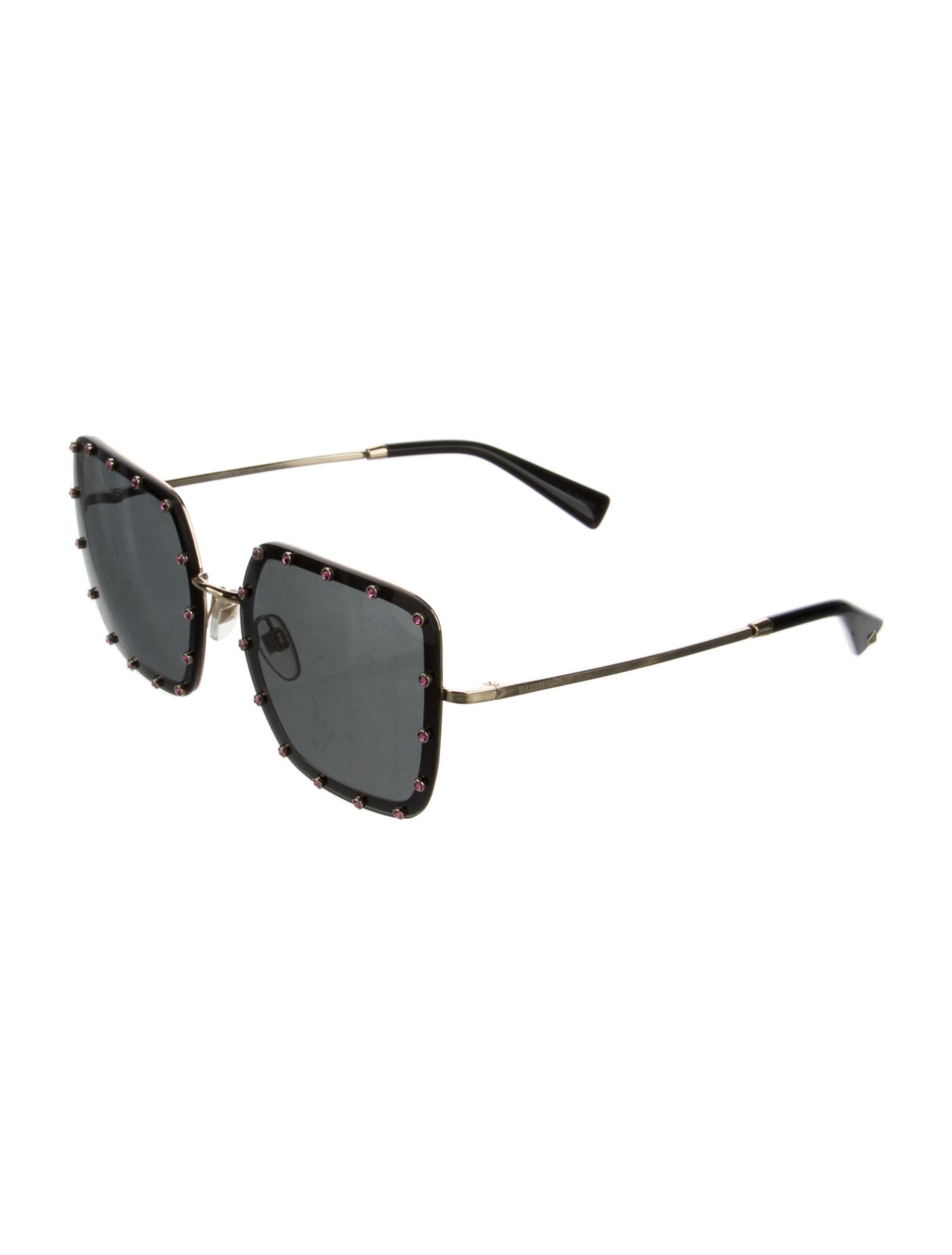 Valentino Rockstud Accents Square Sunglasses