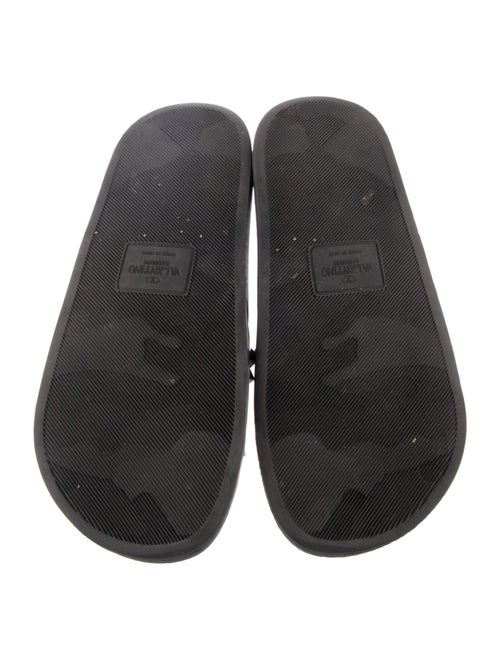 Valentino Rockstud Accents Rubber Slides