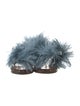 Valentino Ostrich Feather Slides