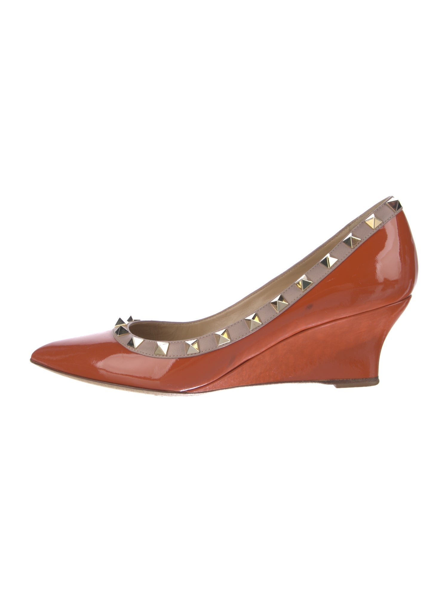 Valentino Rockstud Accents Patent Leather Pumps