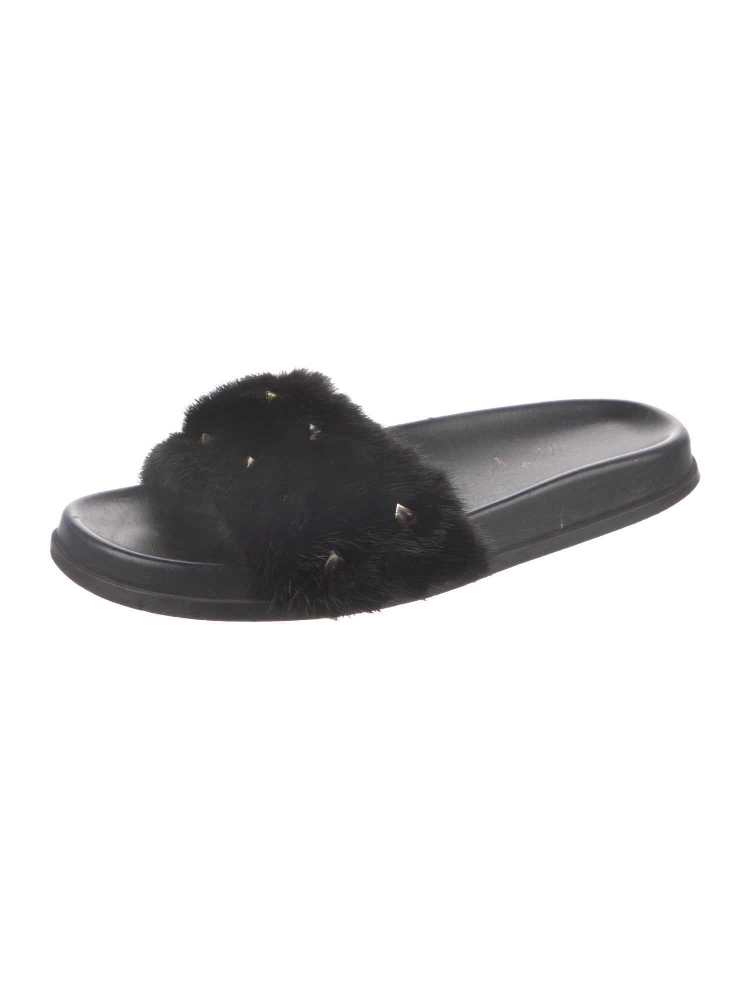 Valentino Rockstud Accents Mink Slides