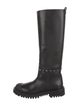Valentino Rockstud Accents Leather Riding Boots