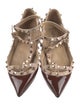 Valentino Rockstud Accents Patent Leather Ballet Flats