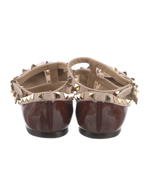 Valentino Rockstud Accents Patent Leather Ballet Flats