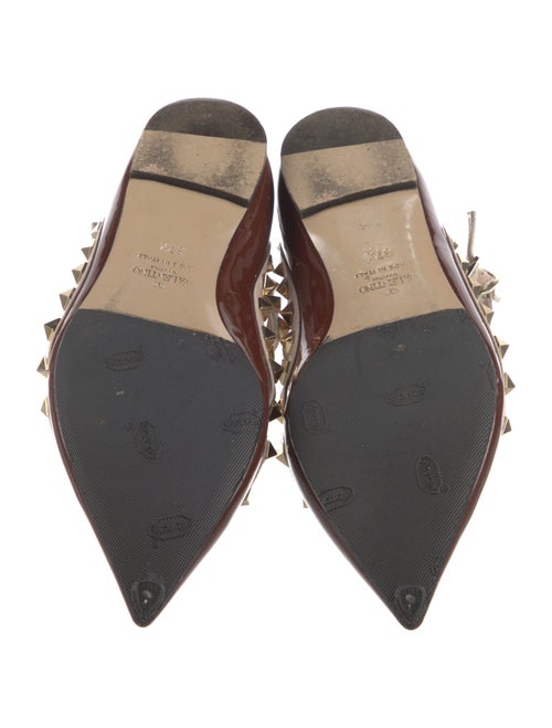 Valentino Rockstud Accents Patent Leather Ballet Flats