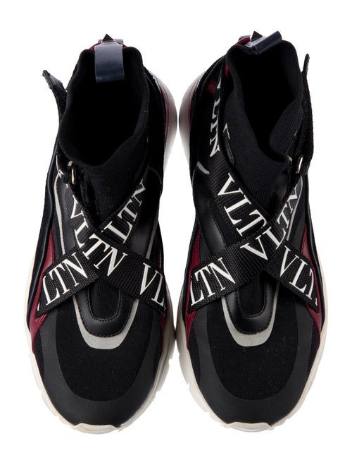 Valentino Rockstud Accents Printed Sock Sneakers