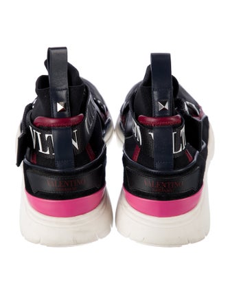 Valentino Rockstud Accents Printed Sock Sneakers