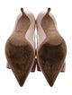 Valentino Leather Bow Accents Slingback Pumps