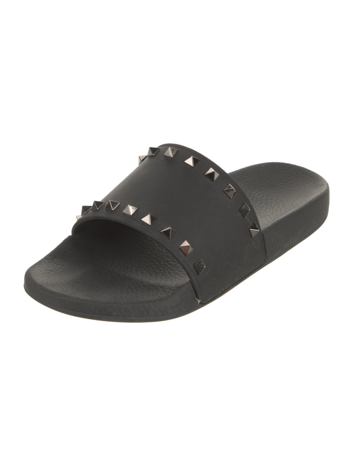 Valentino Rockstud Accents Rubber Slides