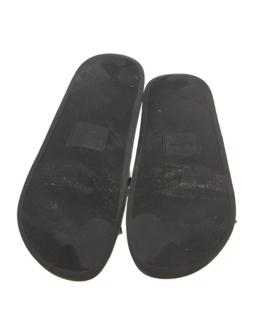 Valentino Rockstud Accents Rubber Slides