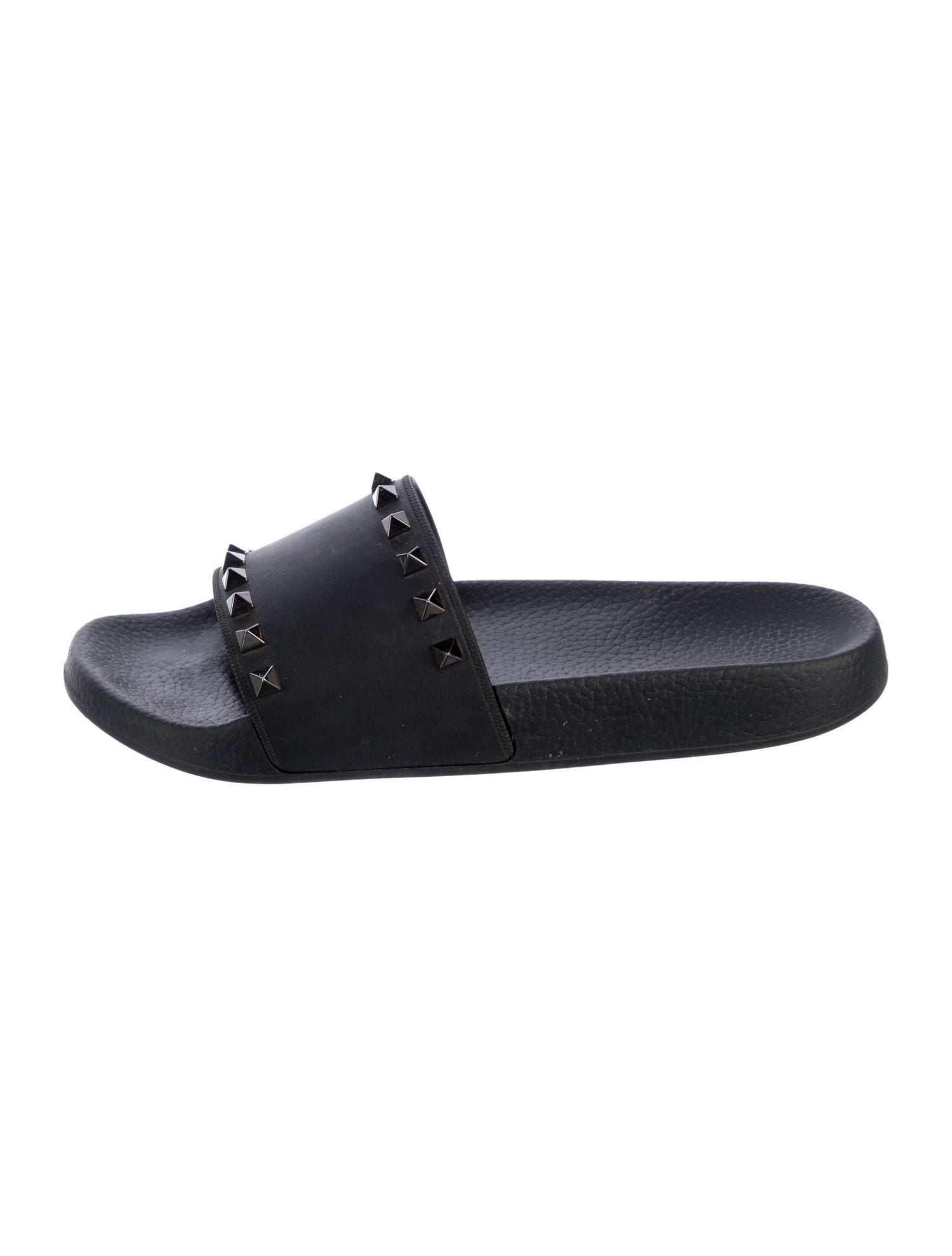 Valentino Rockstud Accents Rubber Slides
