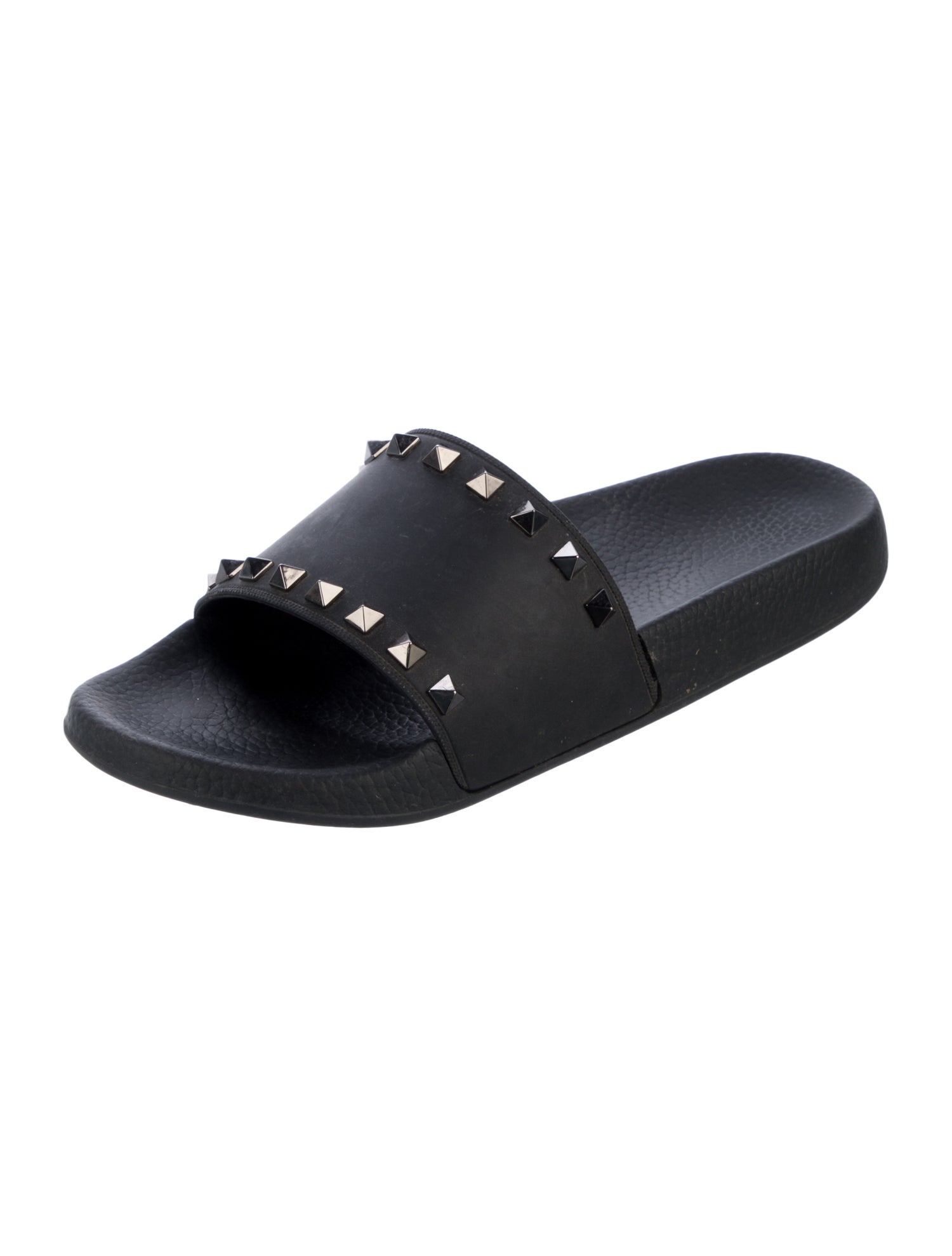Valentino Rockstud Accents Rubber Slides