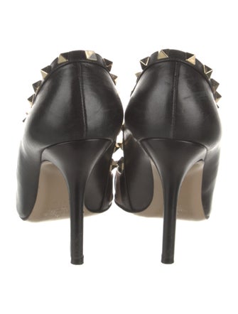 Valentino Rockstud Accents Leather D'Orsay Pumps