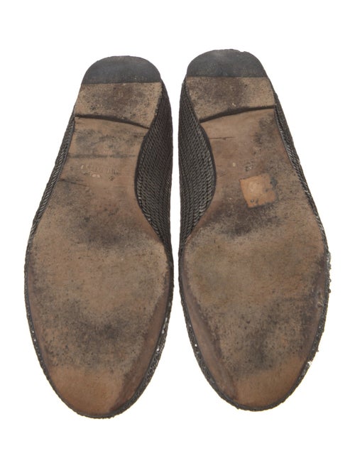 Valentino Faux Pearl Accents Sequins Ballet Flats