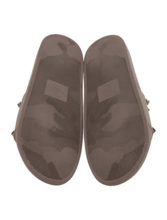 Valentino Rockstud Accents Rubber Slides