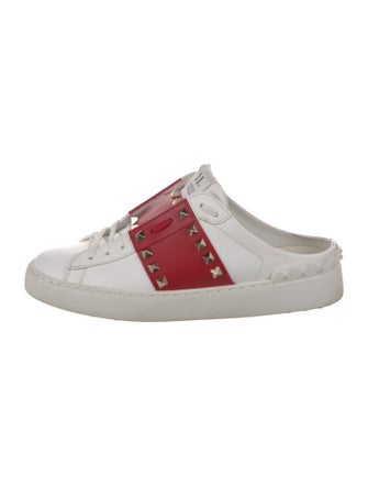 Valentino Rockstud Accents Leather Mules