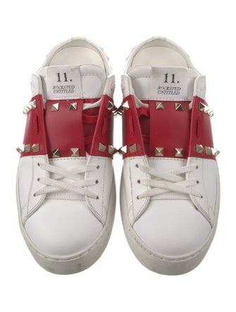 Valentino Rockstud Accents Leather Mules