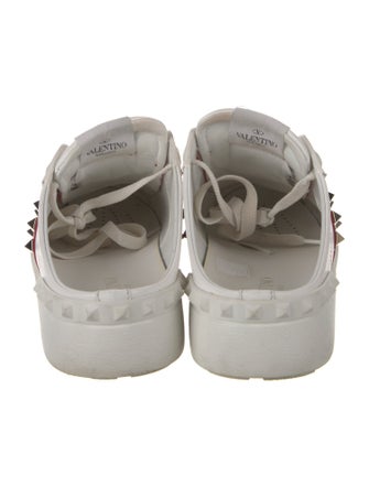 Valentino Rockstud Accents Leather Mules