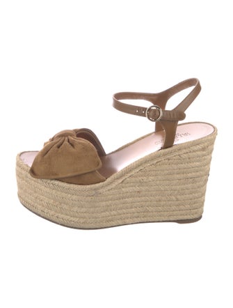 Valentino Suede Bow Accents Espadrilles