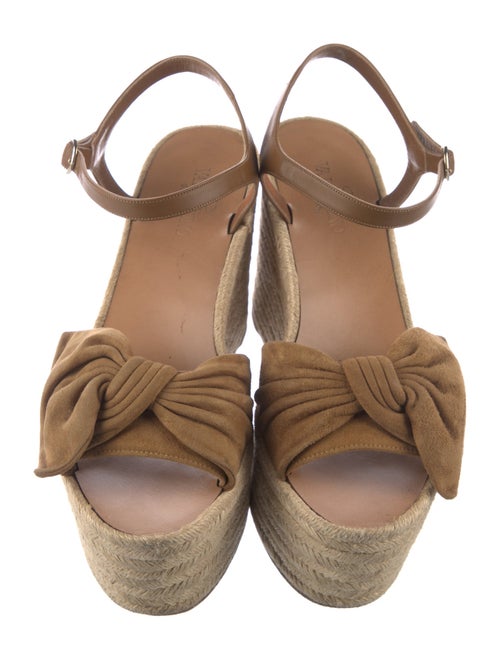 Valentino Suede Bow Accents Espadrilles