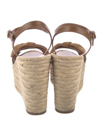 Valentino Suede Bow Accents Espadrilles