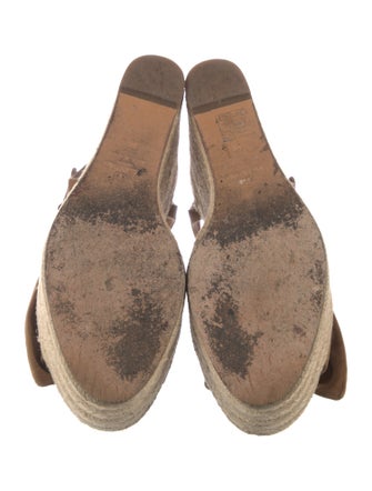 Valentino Suede Bow Accents Espadrilles