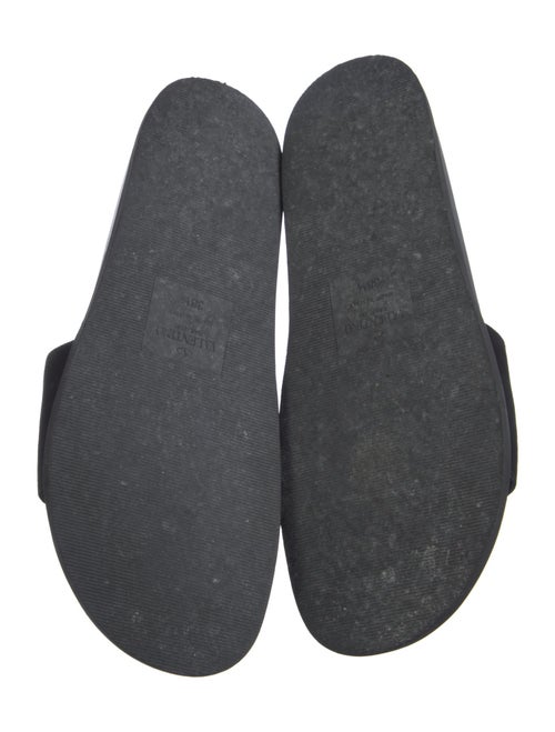 Valentino Suede Chain-Link Accents Slides