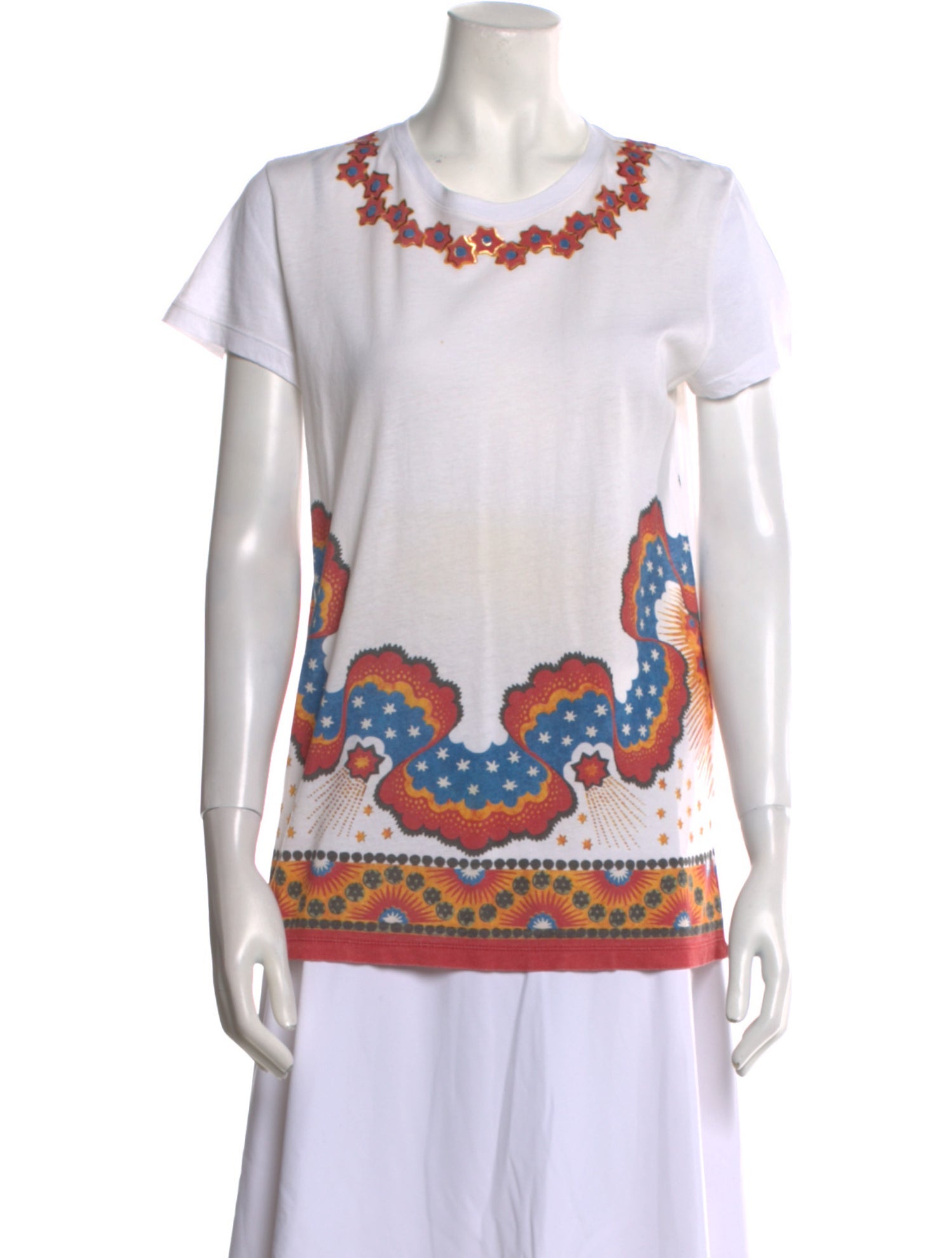 Valentino Printed Scoop Neck T-Shirt