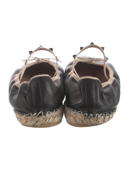 Valentino Rockstud Accents Leather Espadrilles