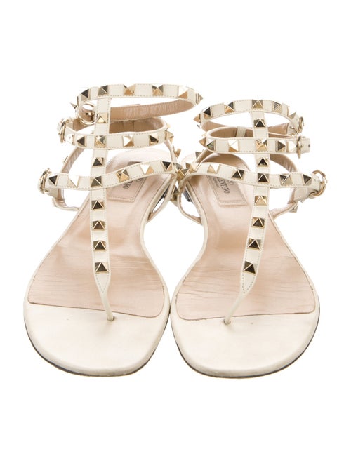 Valentino Rockstud Accents Leather Sandals