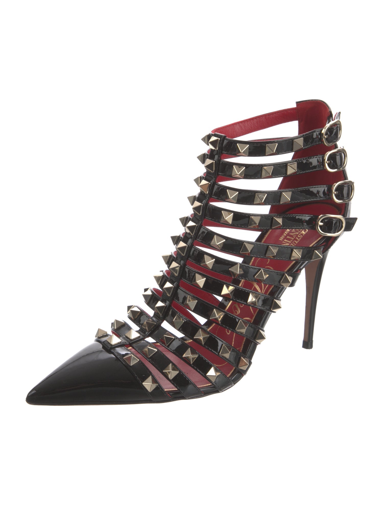 Valentino Rockstud Accents Patent Leather Pumps