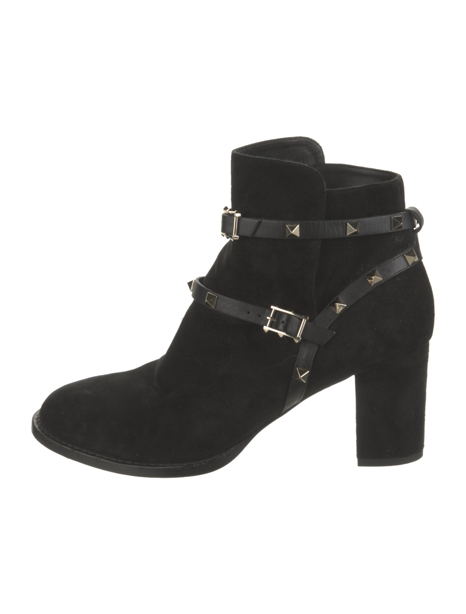 Valentino Rockstud Accents Suede Boots