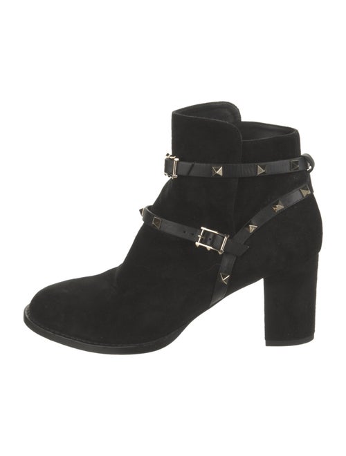 Valentino Rockstud Accents Suede Boots