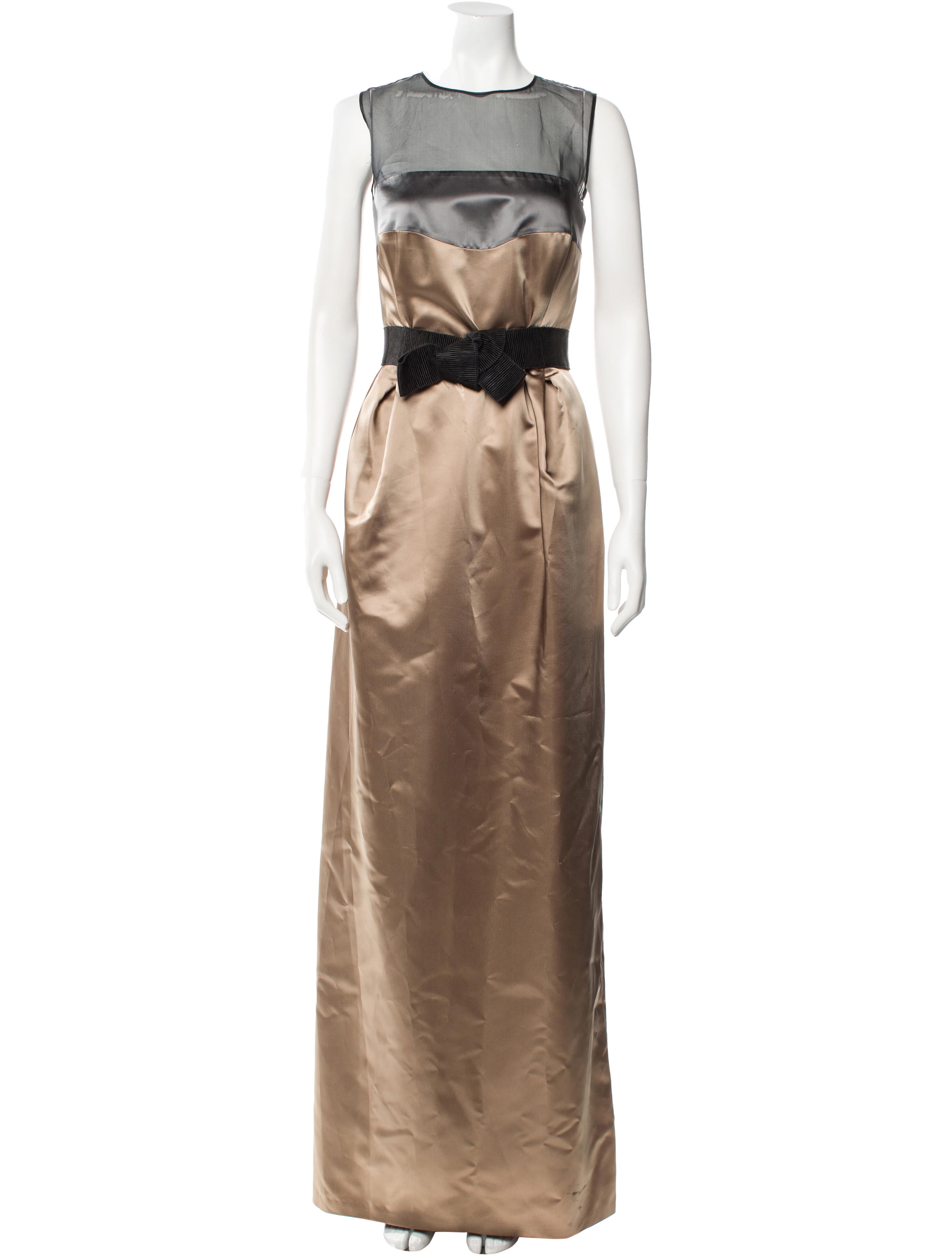 Valentino Crew Neck Long Dress