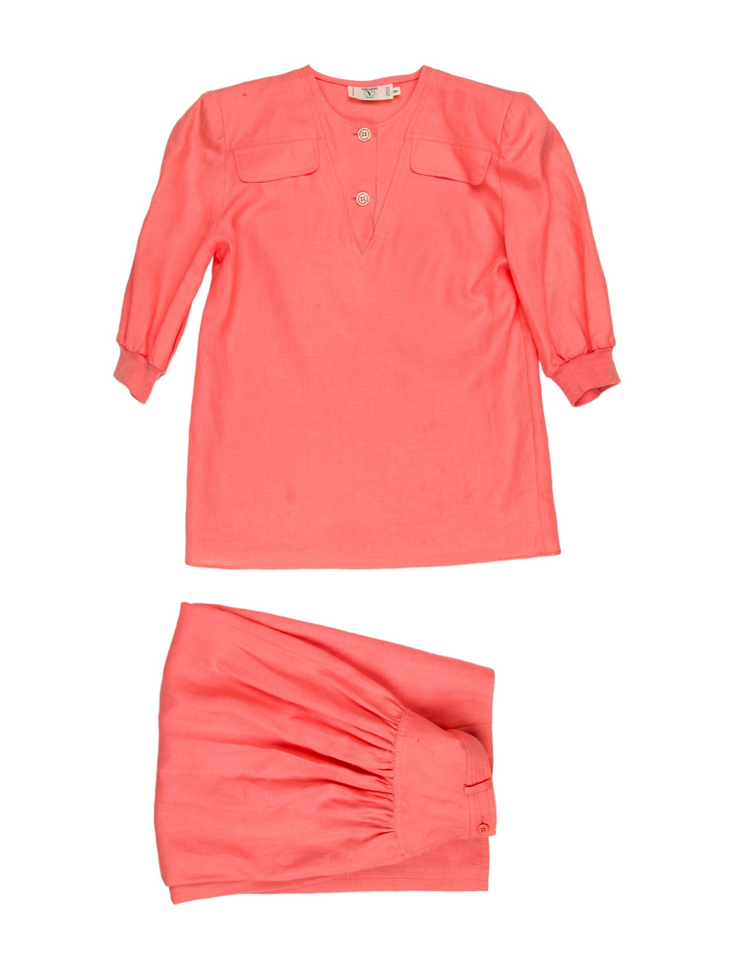 Valentino Linen Skirt Set