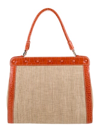 Valentino Raffia Top Handle Bag